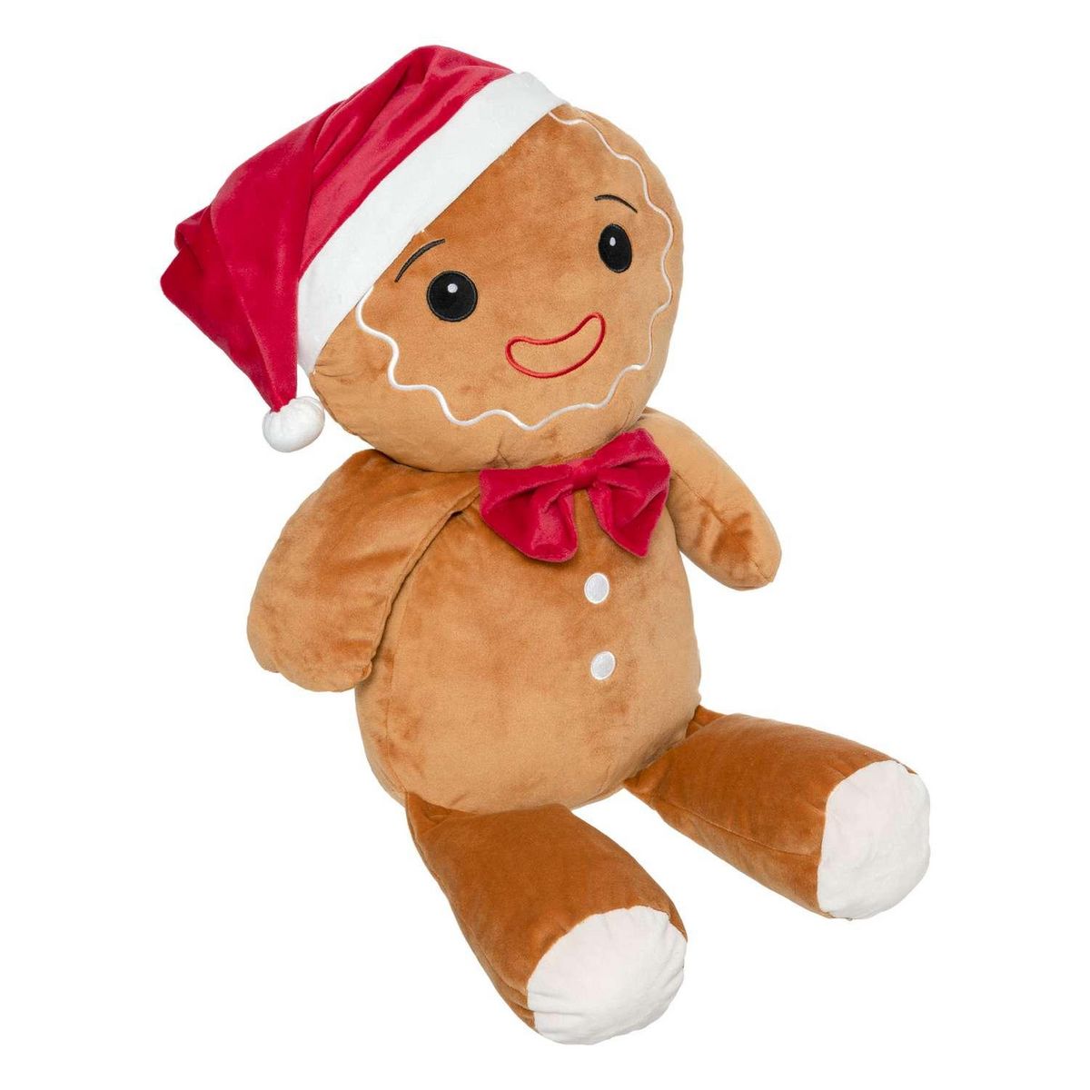 ATMOSPHERA Peluche pain d'épice de Noël grande taille - Marron