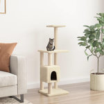 VIDAXL Arbre a chat avec griffoirs en sisal Creme 104 cm