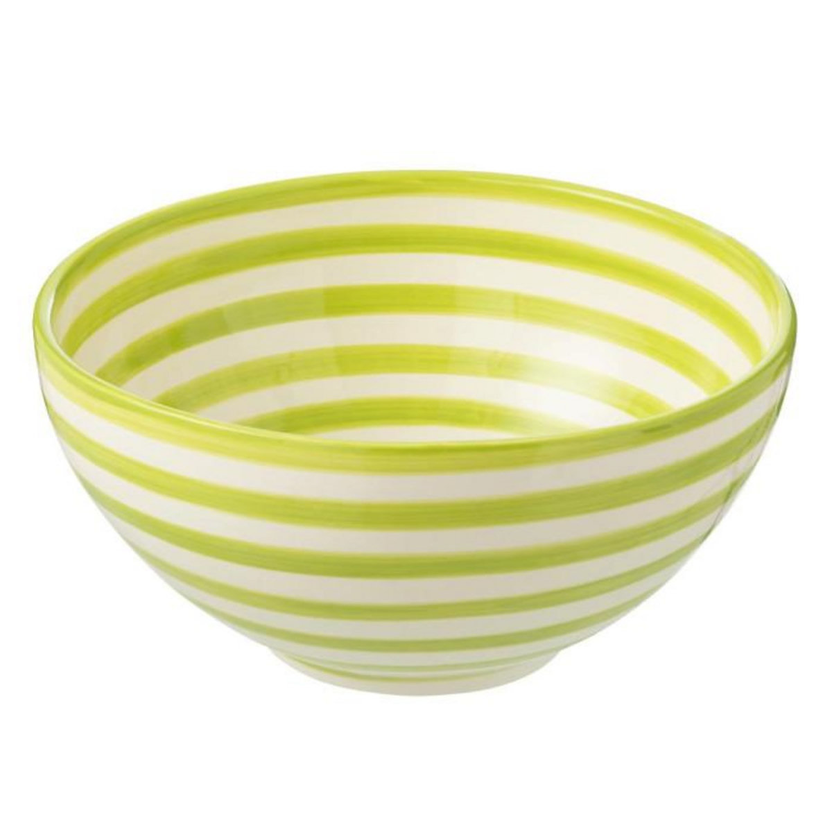 Paris Prix Saladier en Céramique  Granada Rayure  28cm Vert