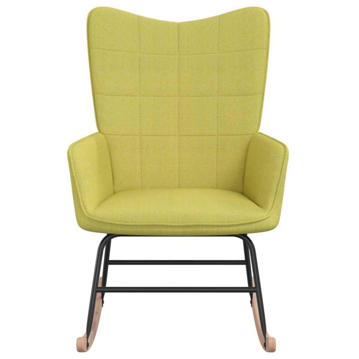 VIDAXL Chaise a bascule Vert Tissu