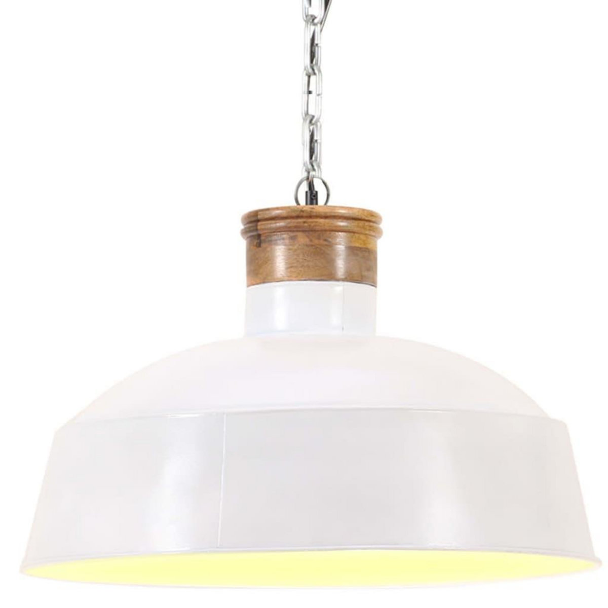 VIDAXL Lampe suspendue industrielle 58 cm Blanc E27