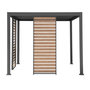 Voir la diapositive 3 : SWEEEK Persienne 100 cm pour pergola bioclimatique Triomphe aluminium effet bois anthracite