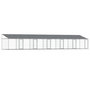 Voir la diapositive 2 : VIDAXL Cage pour chien avec toit/portes gris 12x2x2 m acier galvanise