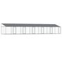 Voir la diapositive 2 : VIDAXL Cage pour chien avec toit/portes gris 12x2x2 m acier galvanise