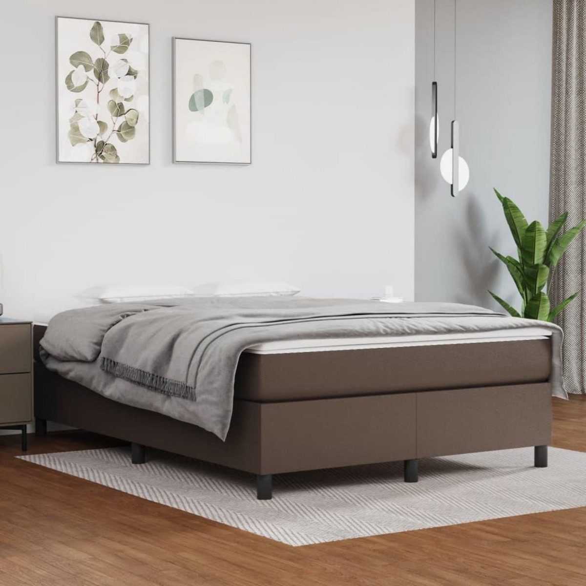 VIDAXL Cadre de lit sans matelas marron 140x190 cm similicuir