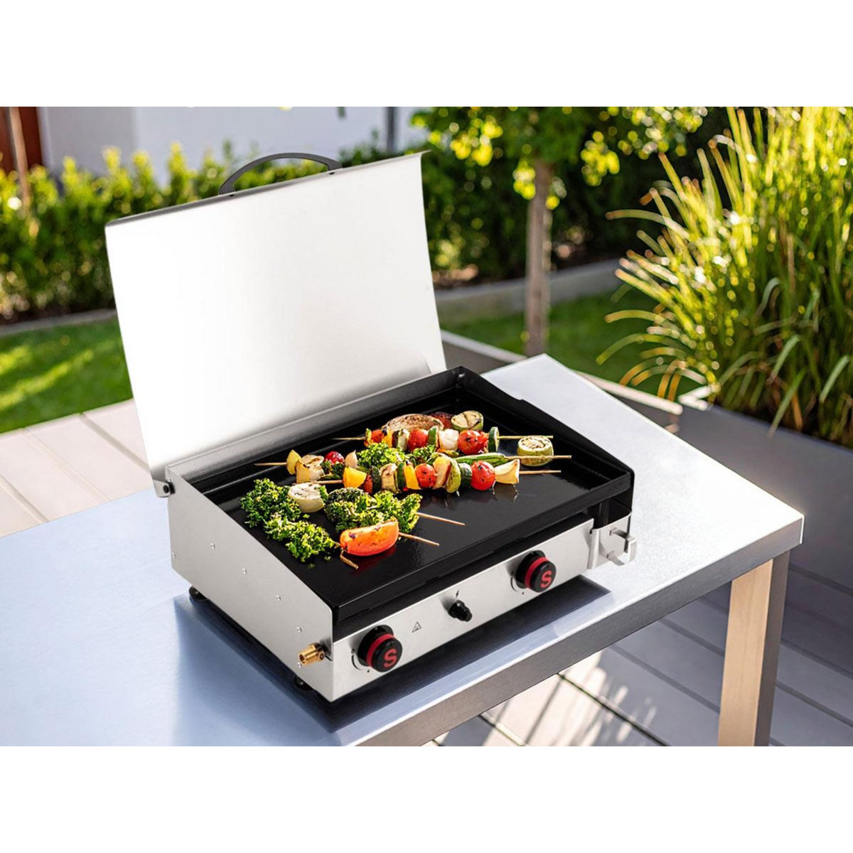 SOMAGIC Plancha gaz 2 brûleurs Arenc 6 kW - Somagic