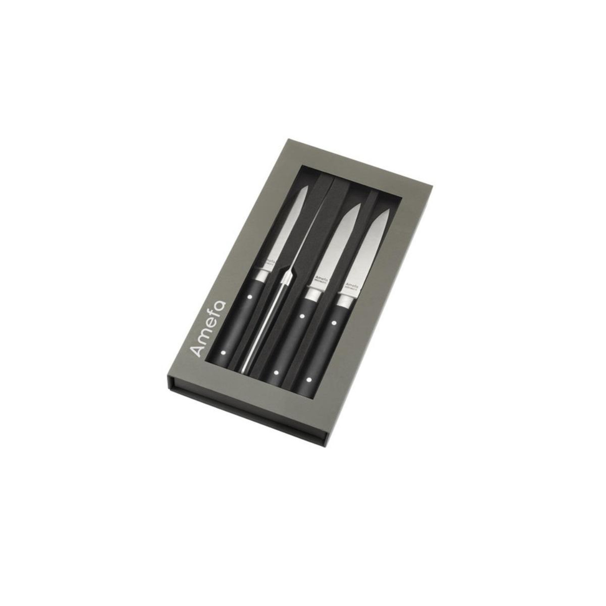 Voir la diapositive 2 : Amefa Coffret de 4 couteaux à steak - 4918aamb02br4