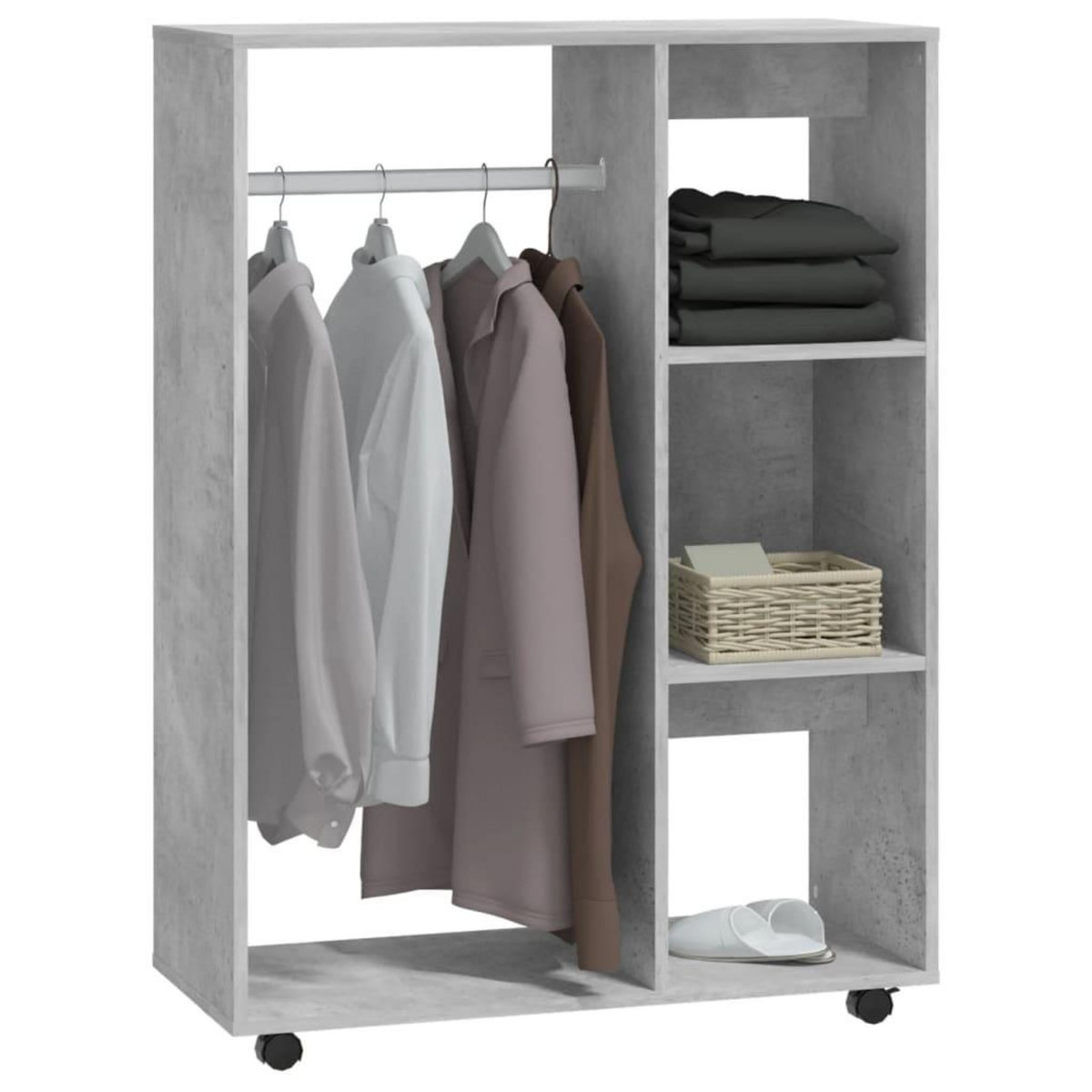 VIDAXL Garde-robe Gris beton 80x40x110 cm Bois d'ingenierie