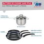 Voir la diapositive 2 : ELO Ensemble de 3 Poêles de cuisson 20, 24 et 28 cm et 1 faitout 16 cm Elo Prima Brillant