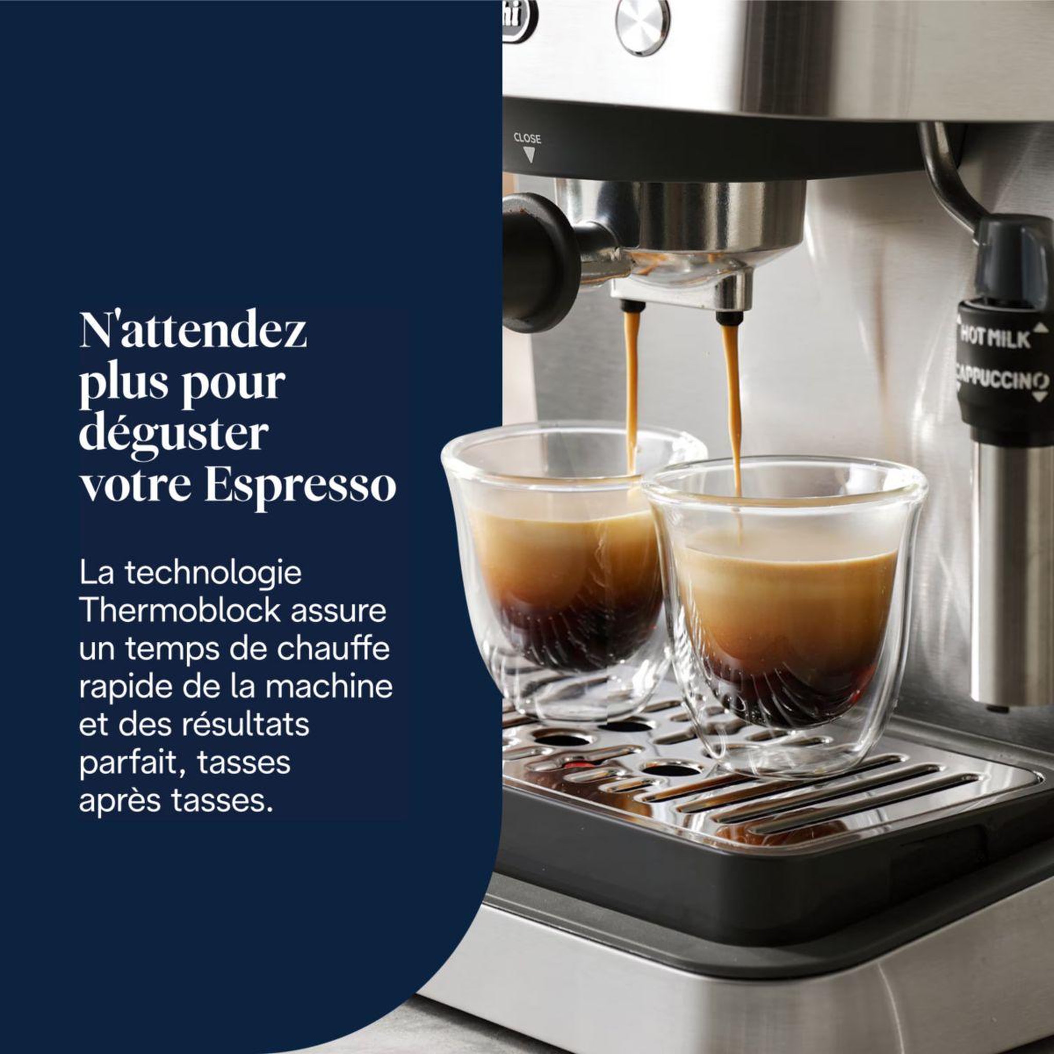 Voir la diapositive 5 : DELONGHI Machine à expresso linea classic em450.m argent