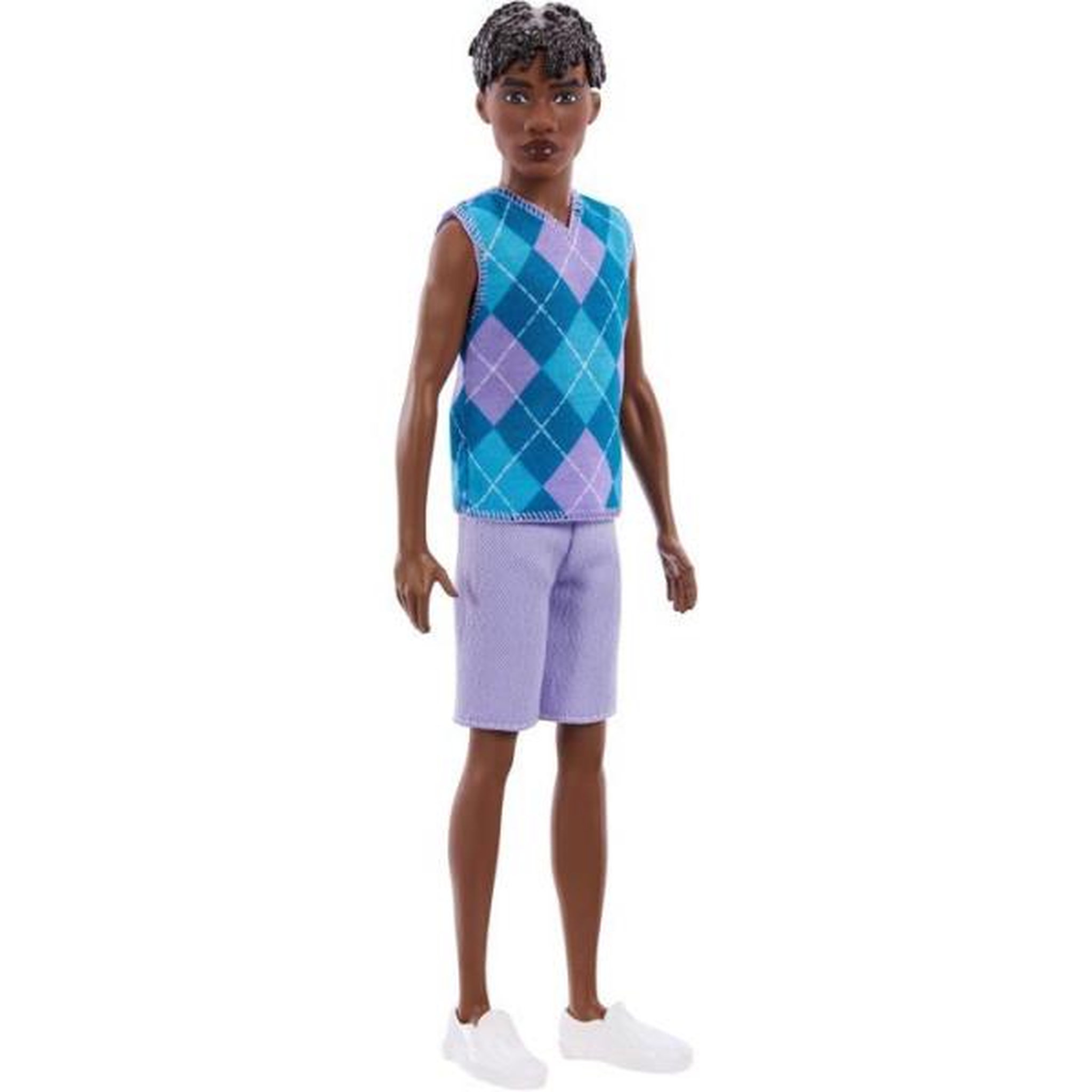 Voir la diapositive 3 : BARBIE Poupée - BARBIE - Ken Fashionista JJN67 - Polo carreaux - Look tendance - Tenue estivale