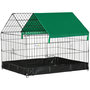 Voir la diapositive 1 : PAWHUT Cage parc enclos rongeurs dim. 90L x 75l x 75H cm - bâche de sol/toit imperméable, porte, trappe - acier oxford noir vert