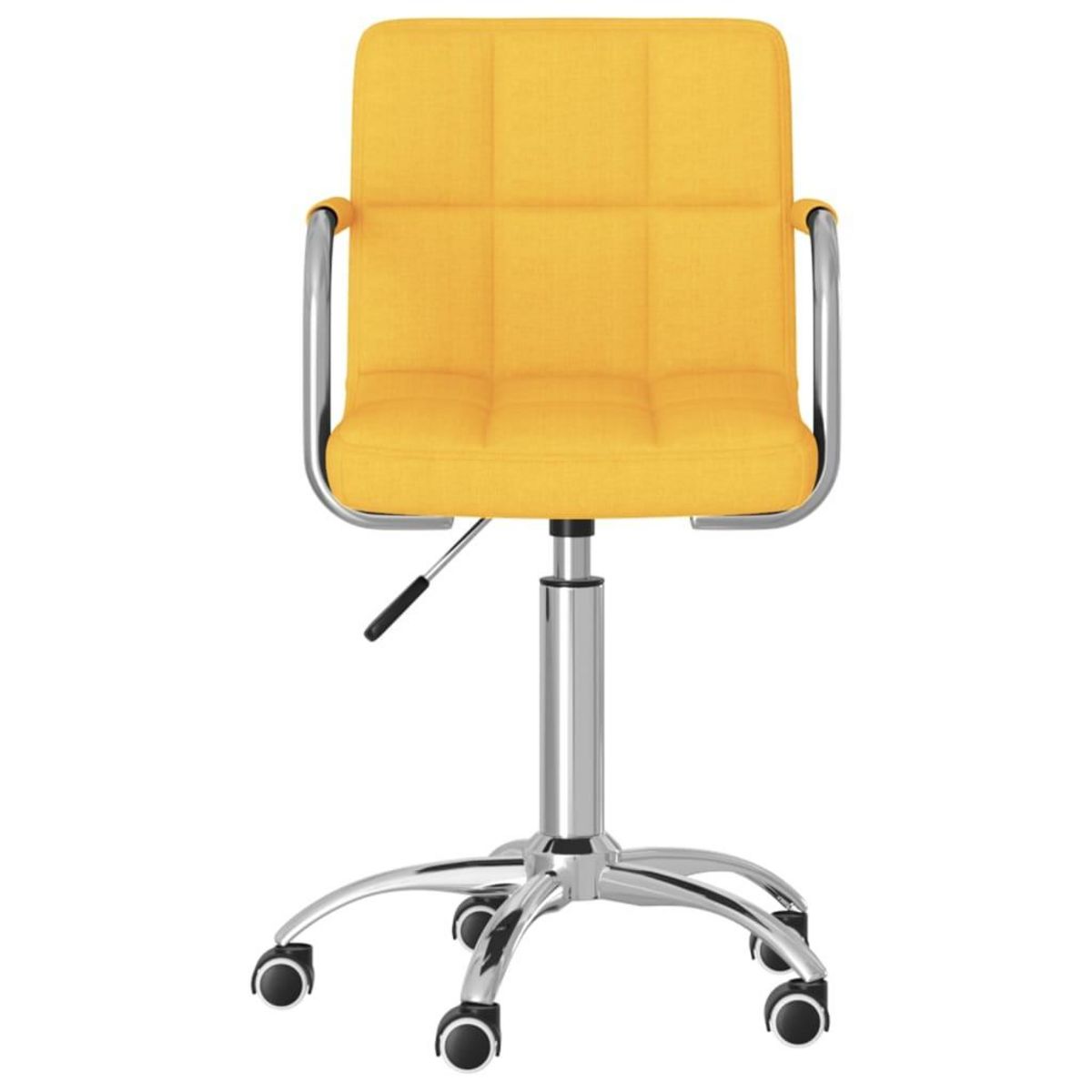 VIDAXL Chaise pivotante de salle a manger Jaune moutarde Tissu