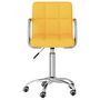 Voir la diapositive 2 : VIDAXL Chaise pivotante de salle a manger Jaune moutarde Tissu