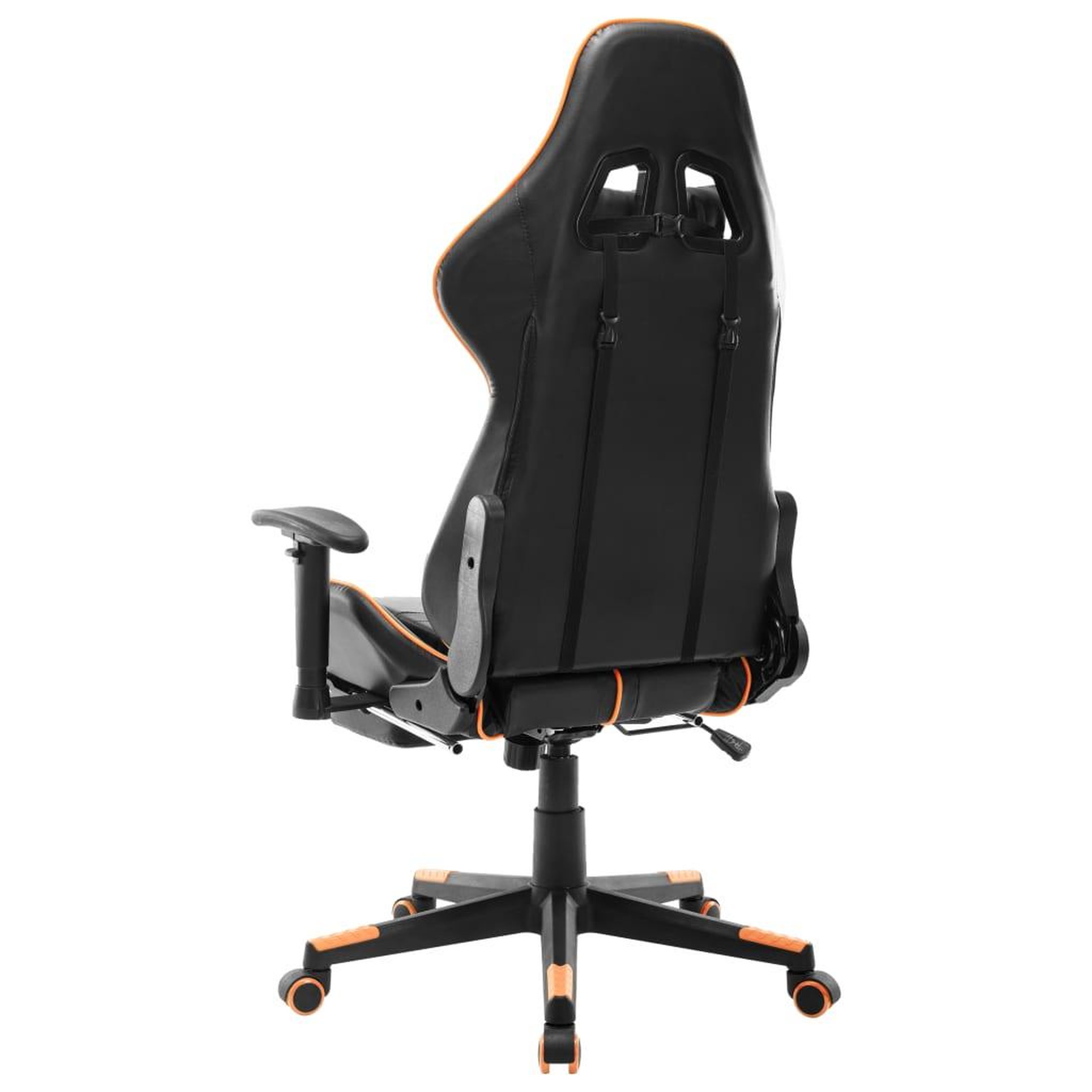 Voir la diapositive 4 : VIDAXL Chaise de jeu avec repose-pied Noir et orange Cuir artificiel