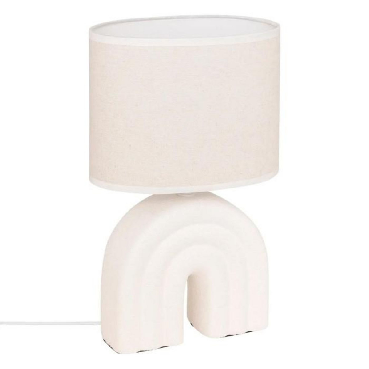 ATMOSPHERA Lampe à Poser en Céramique  Gabin  32cm Blanc