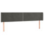 Voir la diapositive 2 : VIDAXL Tete de lit avec oreilles Gris fonce 163x16x78/88 cm Velours