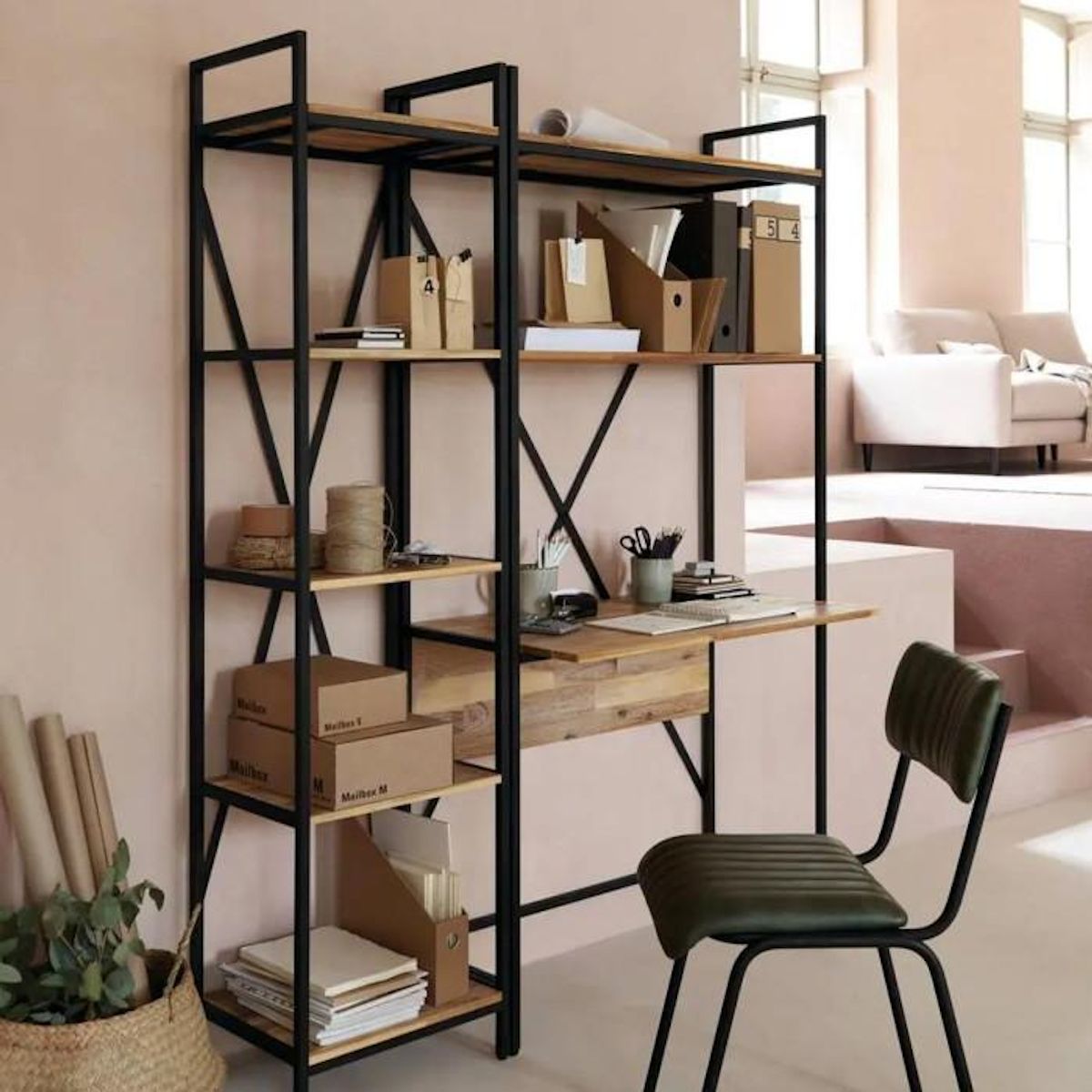 ATMOSPHERA Étagère 5 Niveaux Design  Edena  180cm Naturel