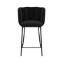 Voir la diapositive 6 : Rendez vous déco Lot de 2 chaises pour îlot central 67 cm en velours noir-Rosy