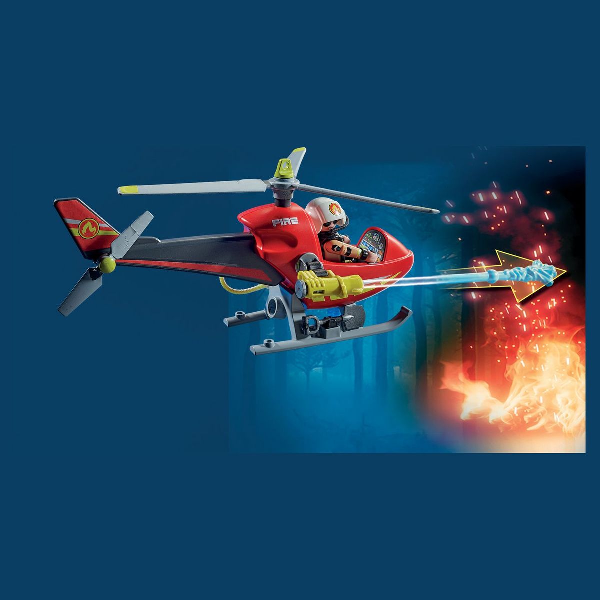 PLAYMOBIL 71195 Hélicoptère pompiers 