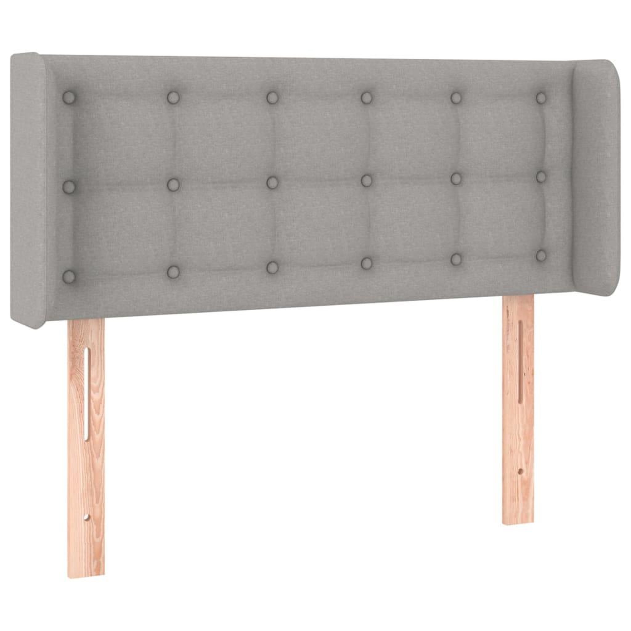 Voir la diapositive 2 : VIDAXL Tete de lit avec oreilles Gris clair 93x16x78/88 cm Tissu