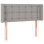 Voir la diapositive 2 : VIDAXL Tete de lit avec oreilles Gris clair 93x16x78/88 cm Tissu