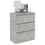Voir la diapositive 3 : VIDAXL Buffet Gris beton 60x35x76 cm Bois d'ingenierie