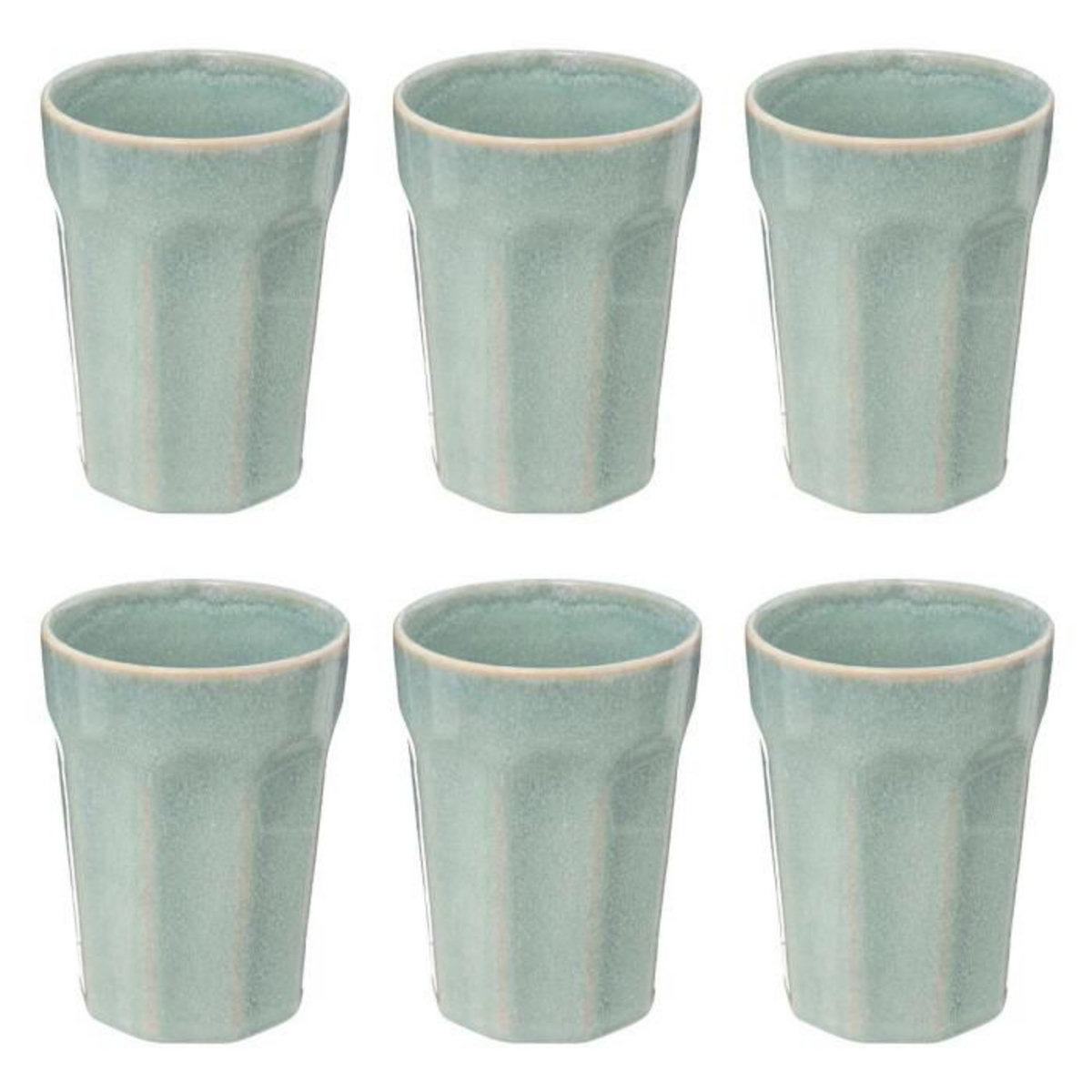 SECRET DE GOURMET Lot de 6 Mugs Design  Roma  40cl Bleu Clair