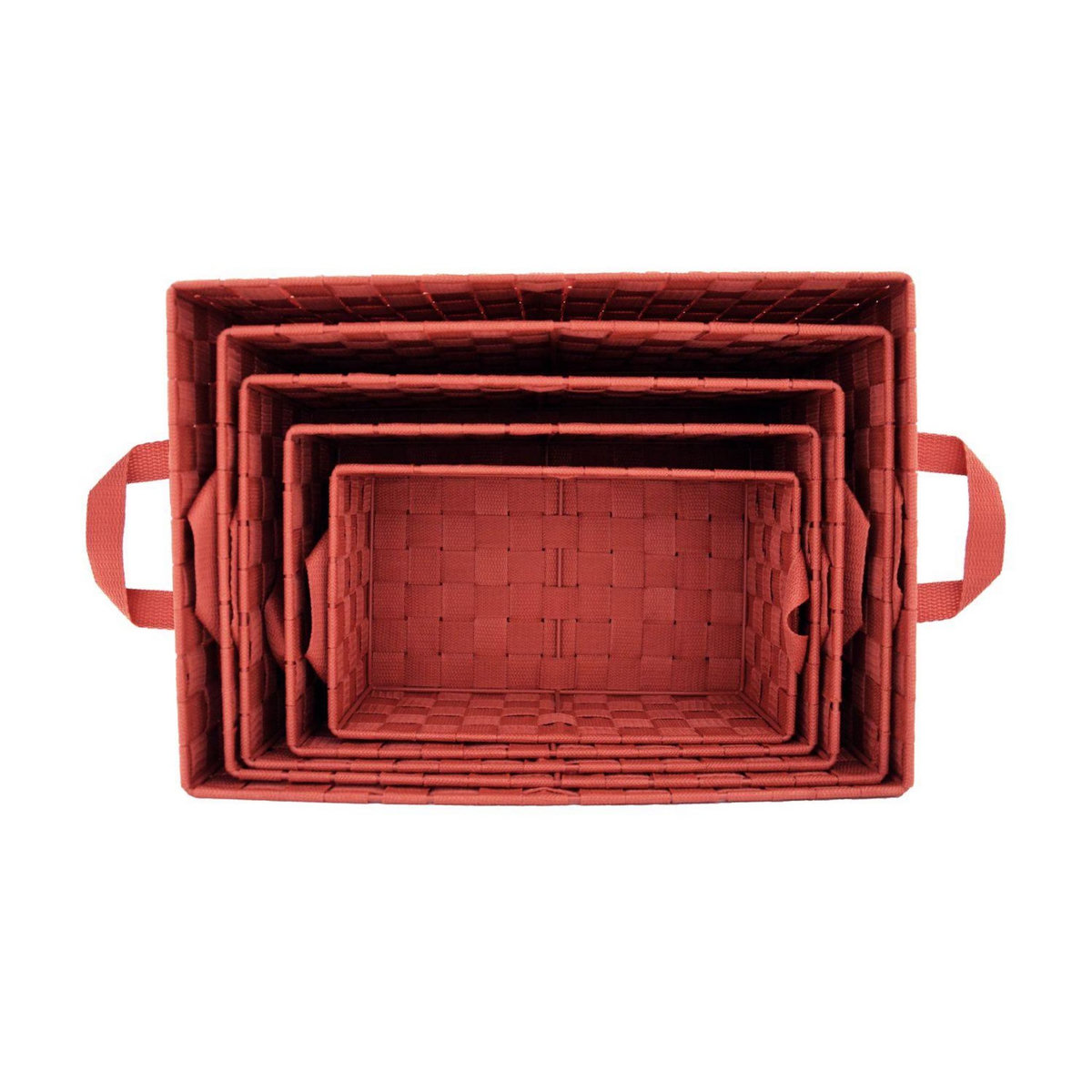 TOILINUX Lot de 5 Paniers avec 2 sangles en Polypropylène et Métal