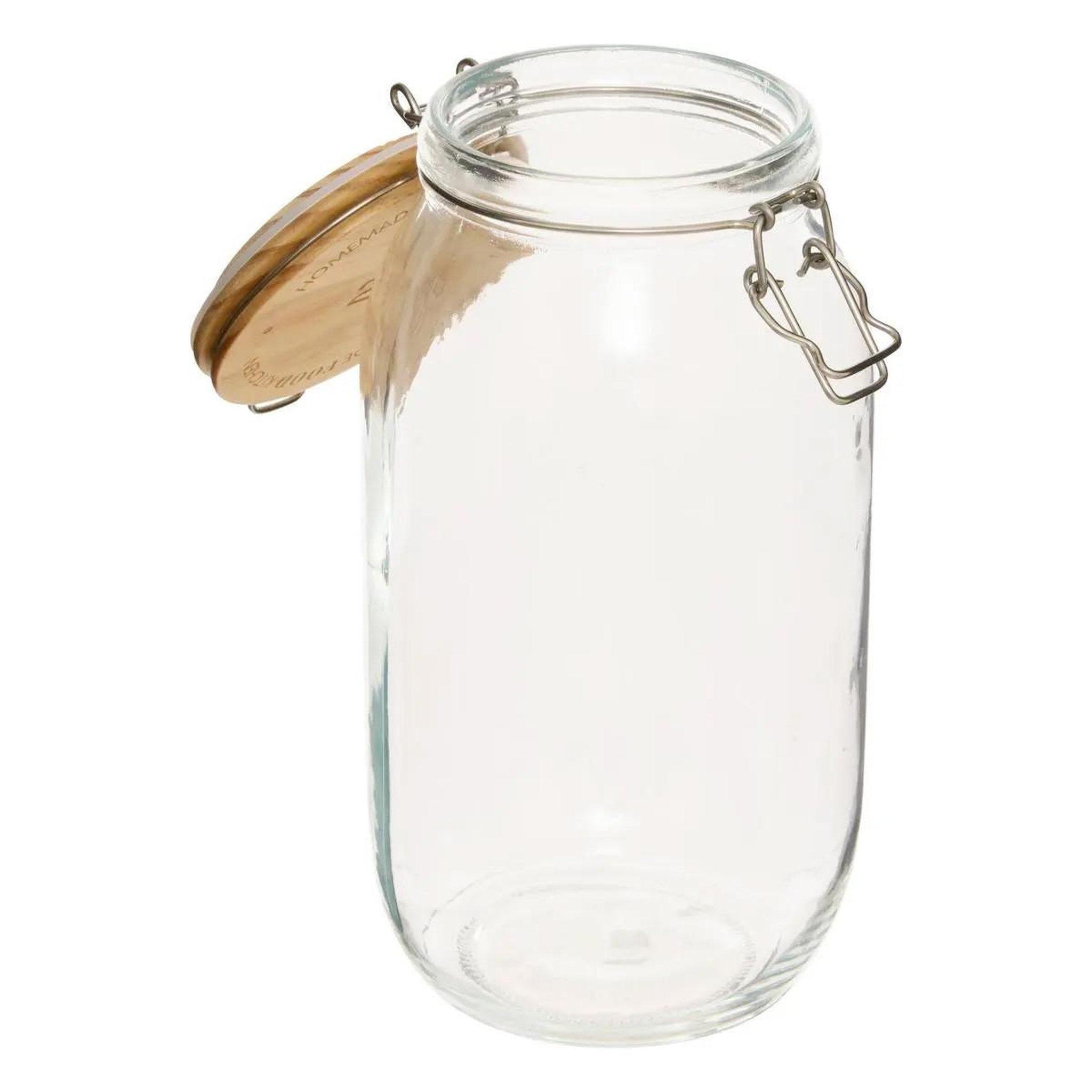 Voir la diapositive 2 : FIVE Bocal en Verre  Wording  2L Transparent