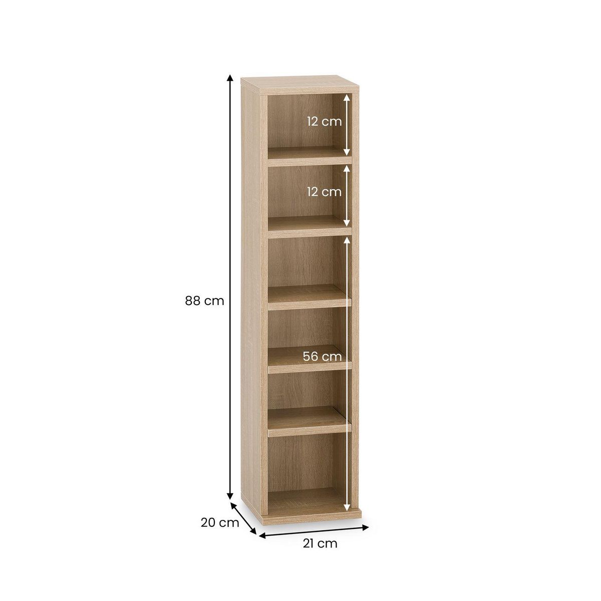 IDIMEX Étagère pour CD et DVD MELODIE, en bois