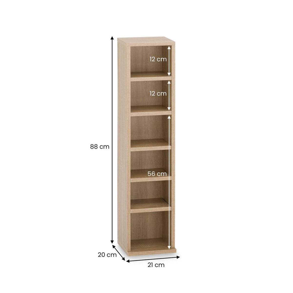 IDIMEX Étagère pour CD et DVD MELODIE, en bois