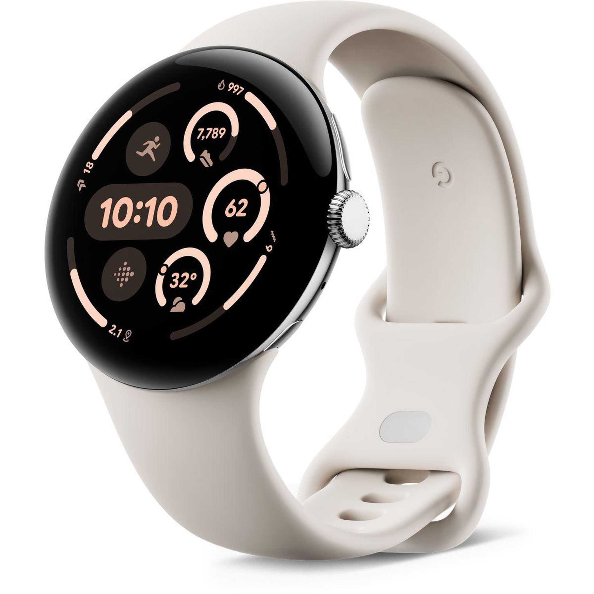 GOOGLE Montre connectée Pixel Watch 3 45 mm Argent Poli 4G