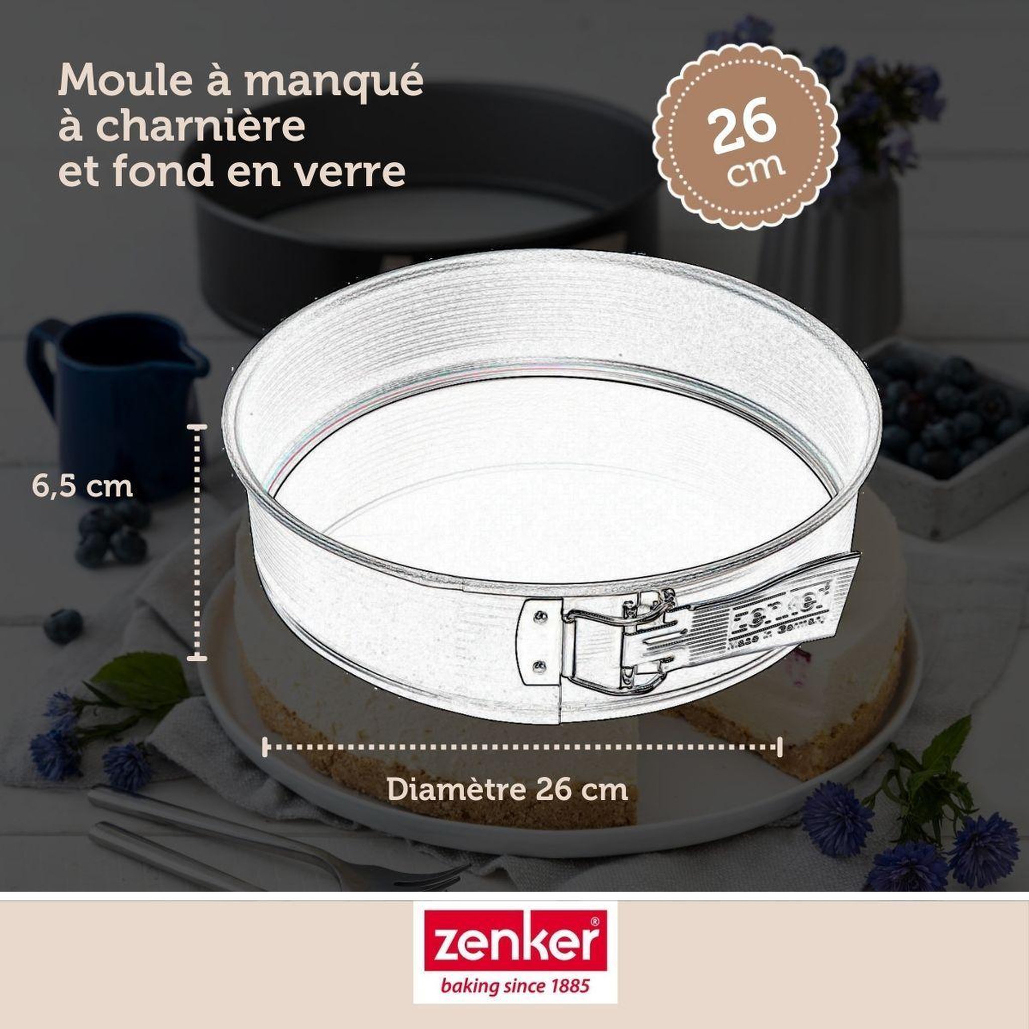Voir la diapositive 3 : ZENKER Set de 4 ustensiles de pâtisserie moule à gâteaux bol et spatule zenker energy