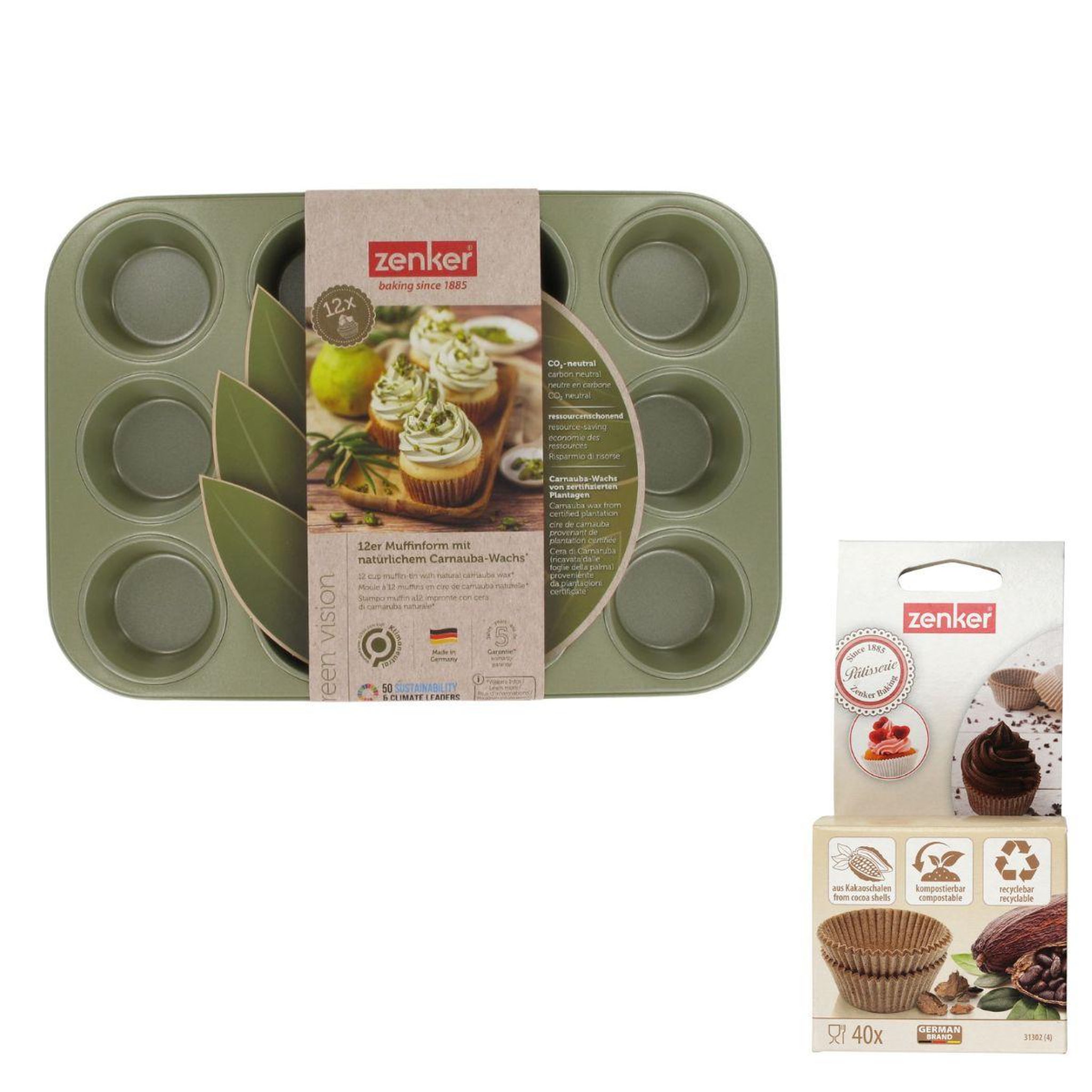 Voir la diapositive 6 : ZENKER Ensemble 2 pièces spécial muffins zenker green vision