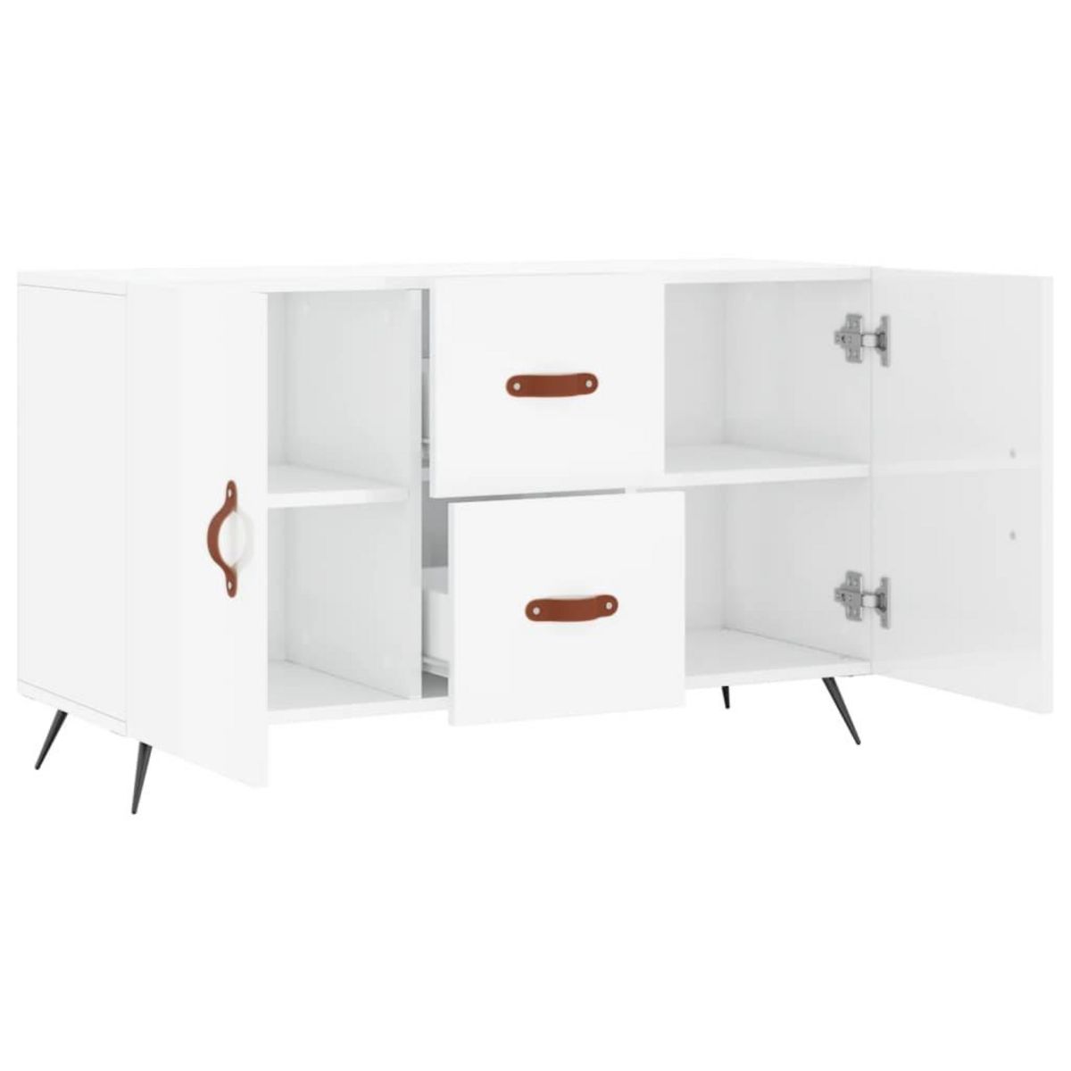 VIDAXL Buffet blanc brillant 100x36x60 cm bois d'ingenierie
