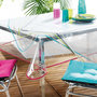 Voir la diapositive 3 : Paris Prix Nappe Cristal  Garden  140x240cm Transparent & Blanc