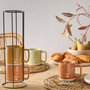 Voir la diapositive 5 : SECRET DE GOURMET Lot de 4 Mugs sur Rack  Relax  34cl Multicolore