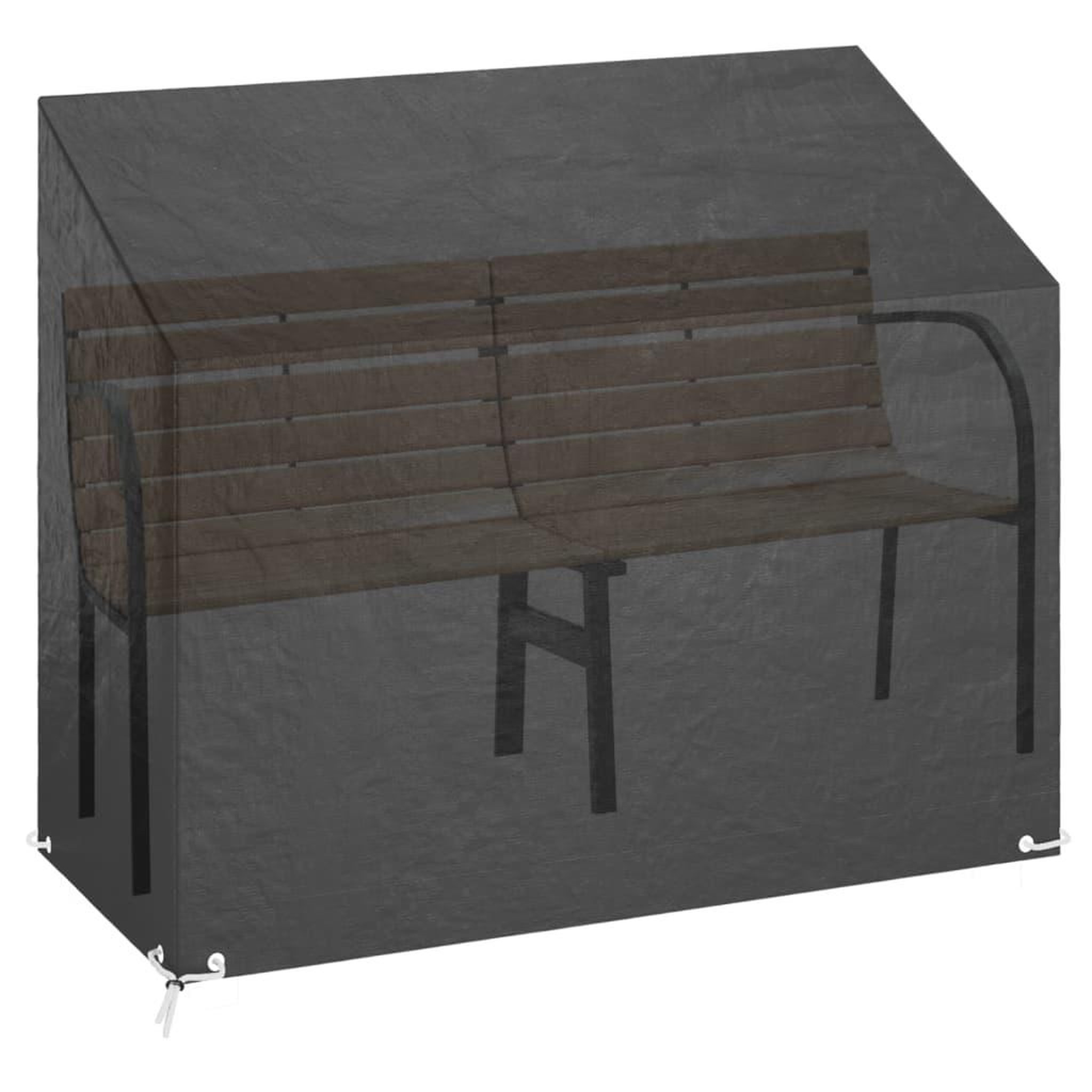 Voir la diapositive 5 : VIDAXL Housses de banc de jardin 2 pcs 8 œillets 160x70x70/88 cm PE