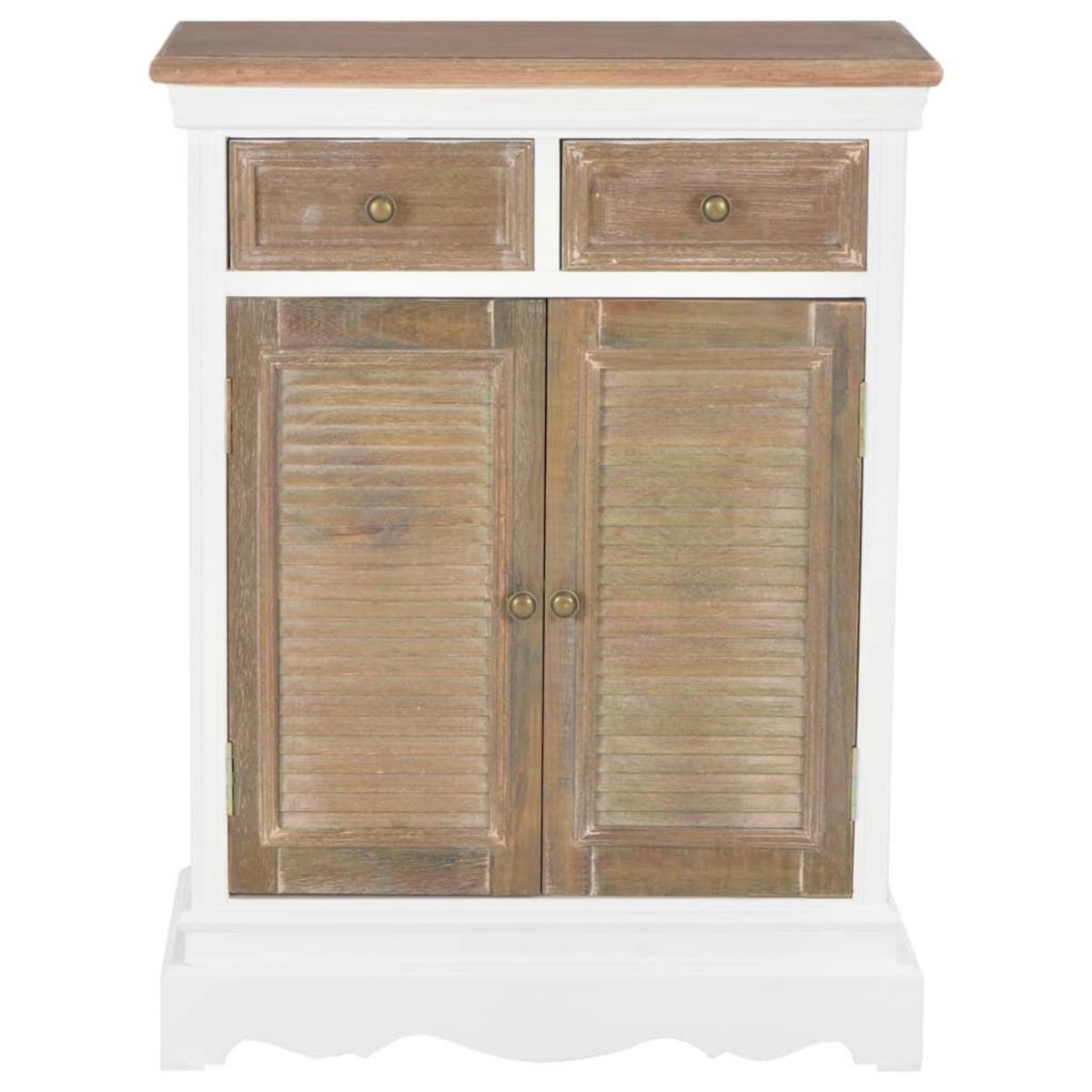 VIDAXL Buffet Blanc 60x30x80 cm Bois massif
