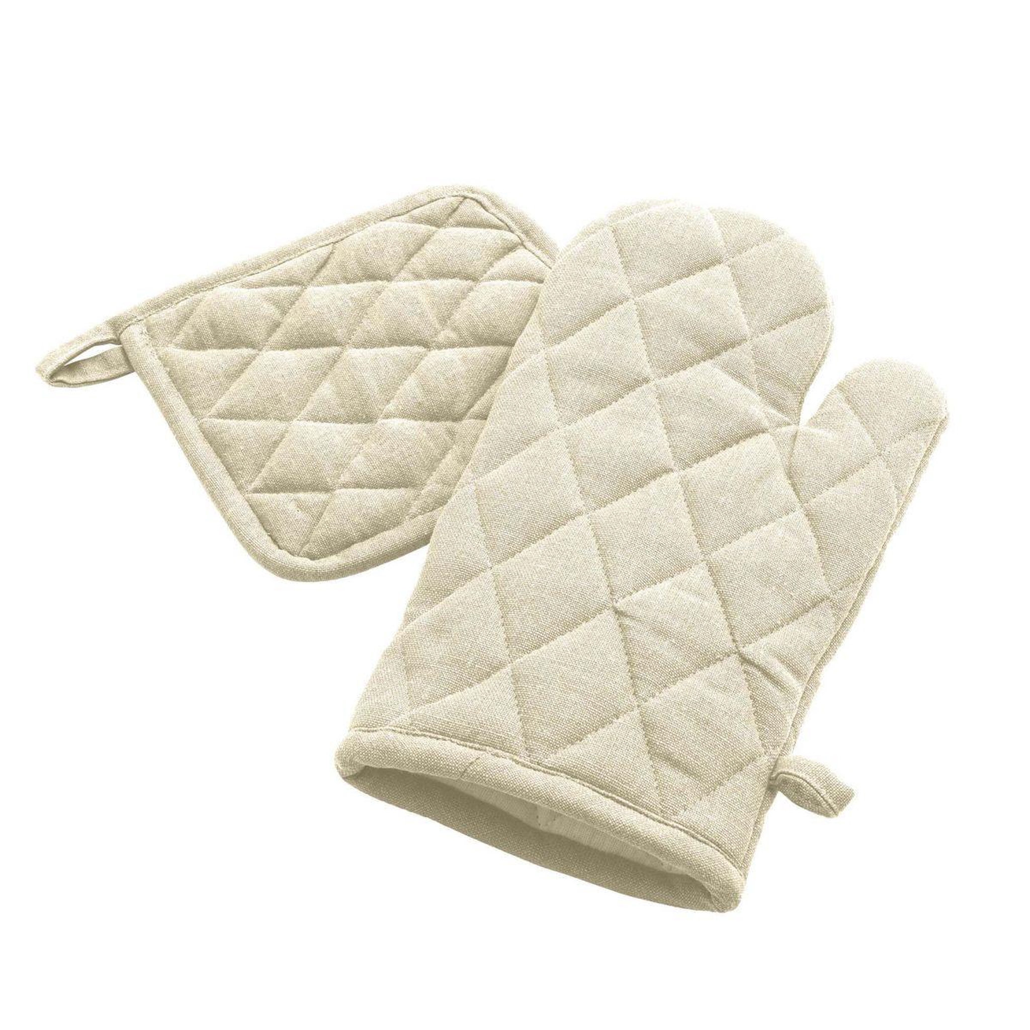 Douceur d'Intérieur Gant & manique de cuisine  gourmet  30cm naturel