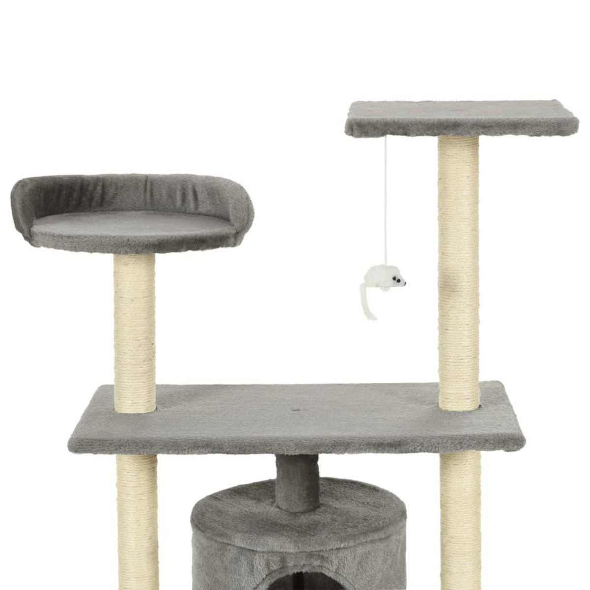 VIDAXL Arbre a chat avec griffoirs en sisal 95 cm Gris