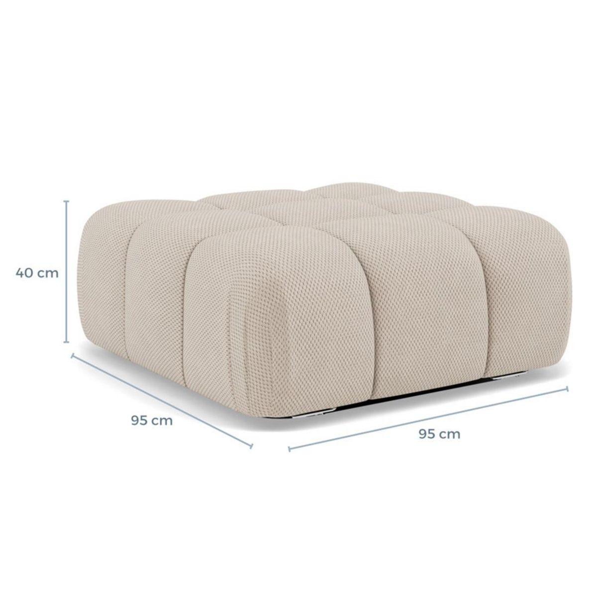 LISA DESIGN Ruby - pouf en velours texturé