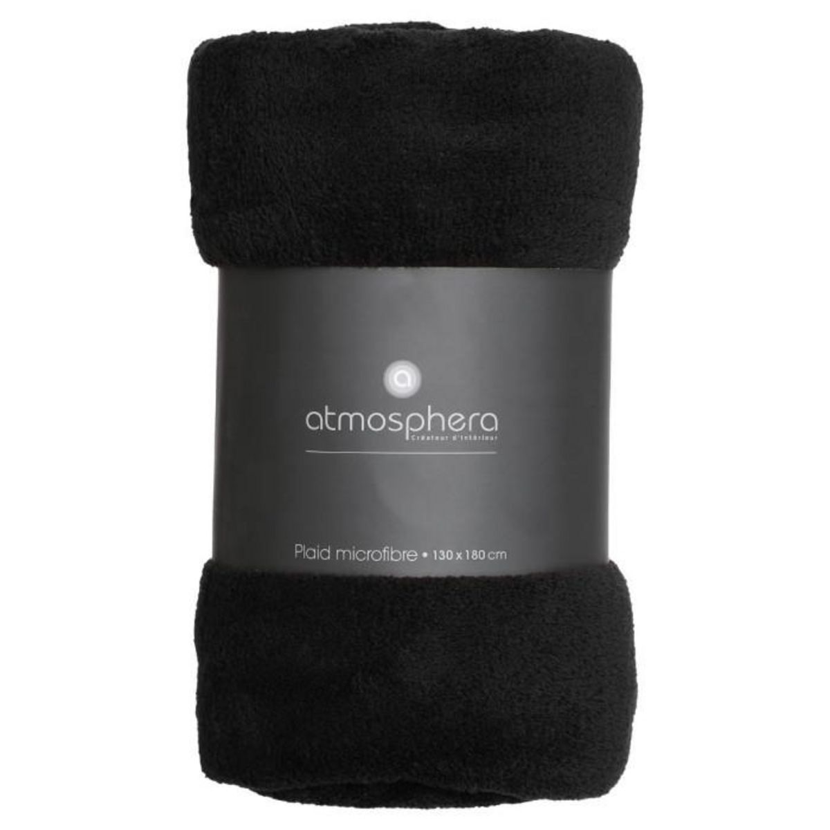 ATMOSPHERA Plaid  Microfibre  130x180cm Noir