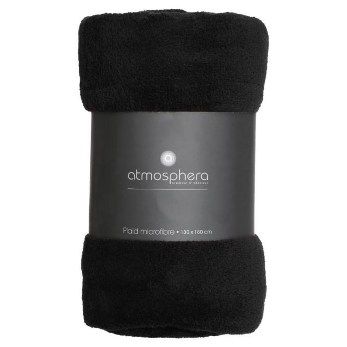 ATMOSPHERA Plaid  Microfibre  130x180cm Noir