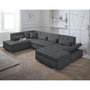 Voir la diapositive 2 : LISA DESIGN Vermont - canapé panoramique d'angle gauche - 7 places - xxl