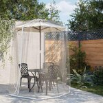 VIDAXL Moustiquaire pour parasol 220 maille blanc Φ300x230 cm