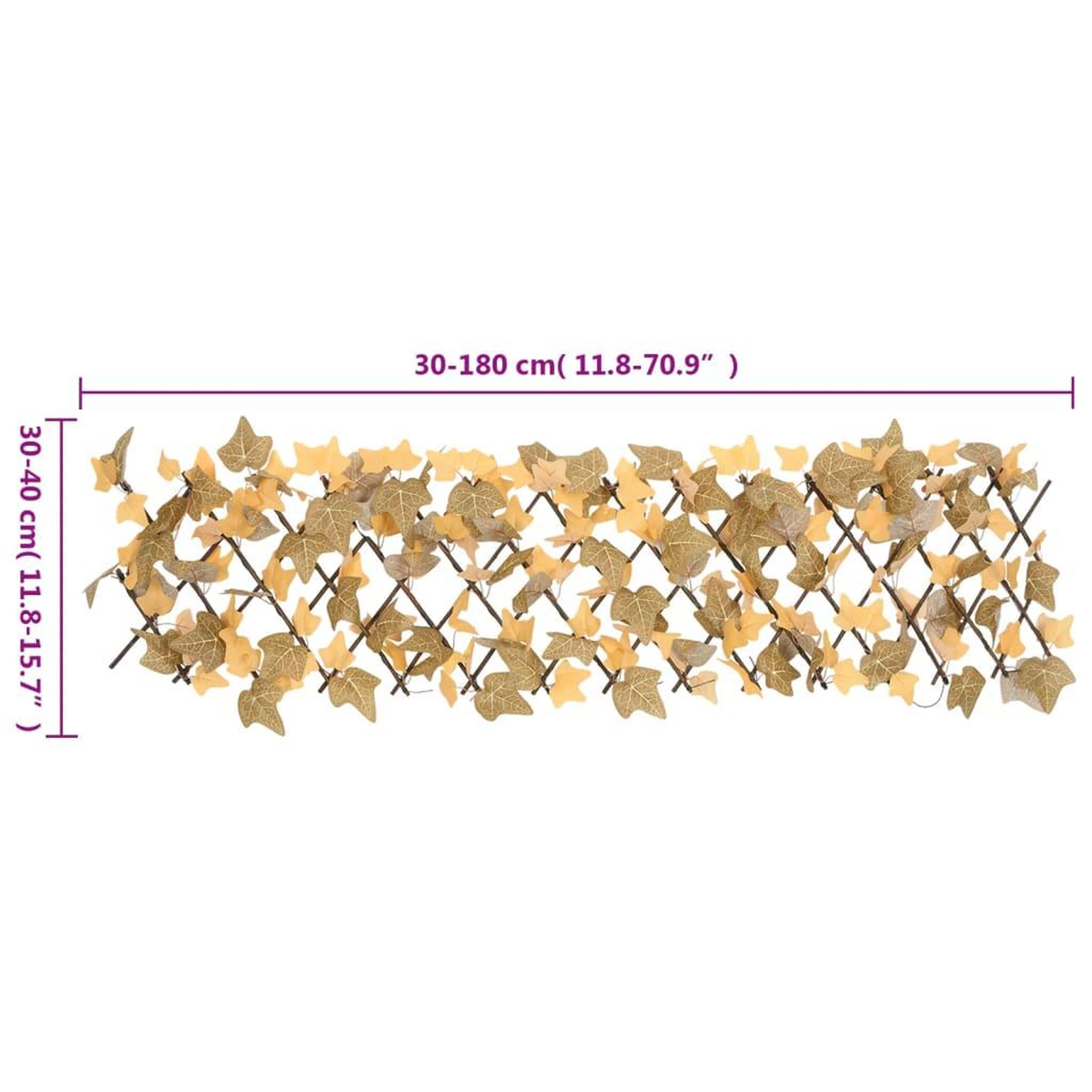 Voir la diapositive 6 : VIDAXL vidaXL Treillis de feuille d'erable artificiel extensible 5 pcs