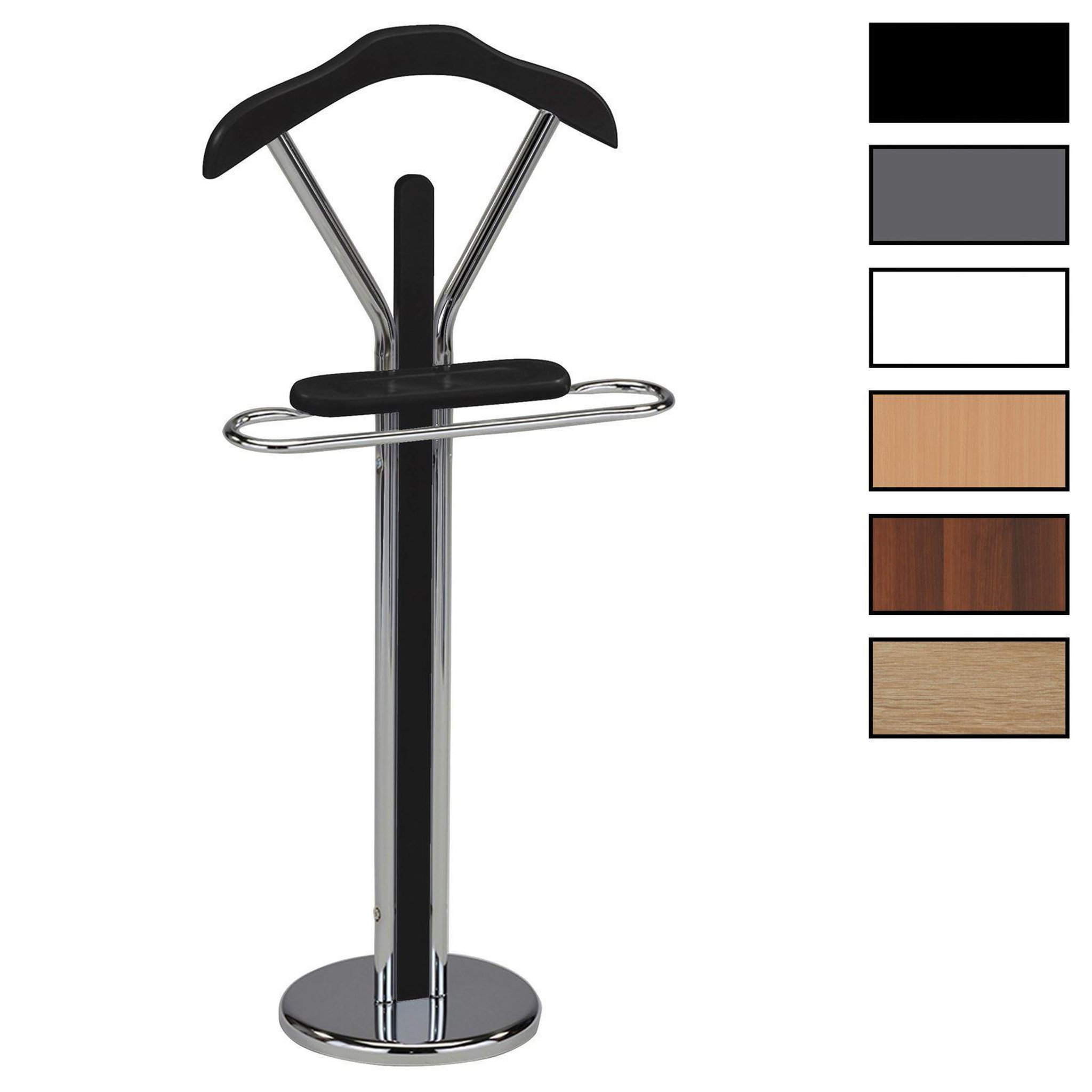IDIMEX Valet gregor, en métal chromé et mdf. Coloris disponibles : Blanc, Marron