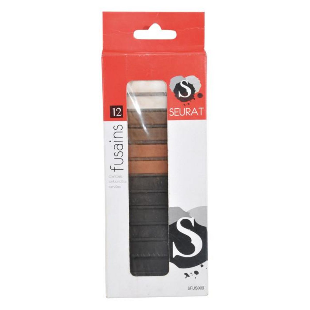 Paris Prix Boîte de 12 Fusains  Dessin  23cm Blanc